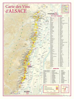 Carte des vins d'Alsace