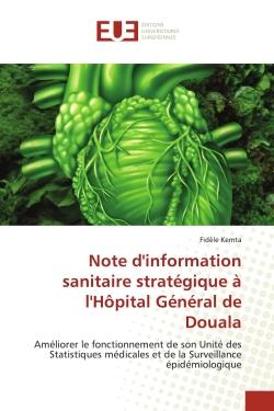Note d'information sanitaire stratégique à l'hôpital général de Douala : améliorer le fonctionnement de son unité des statistiques médicales et de la surveillance épidémiologique
