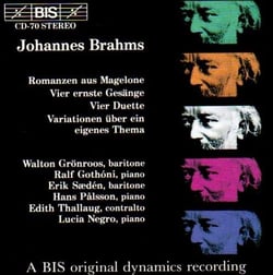Brahms - songs