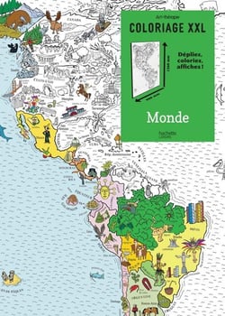 Art-thérapie - coloriage xxl - monde