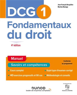 DCG 1 : fondamentaux du droit - manuel (4e édition)
