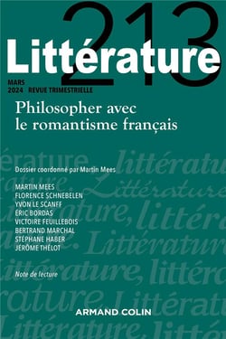 Littérature n.213 : Philosopher avec le romantisme français