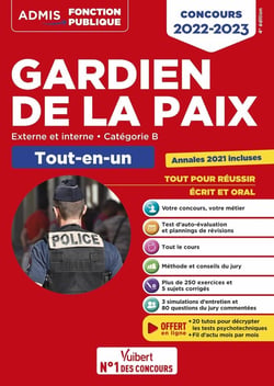 Concours gardien de la paix : categorie B - tout-en-un - 20 tutos offerts - concours externe, interne et 3e concours