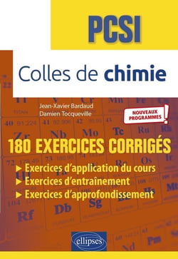Colles de chimie : PCSI - nouveaux programmes