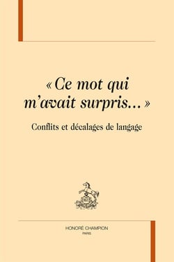 "ce mot qui m'avait surpris..." - conflits et décalages de langage