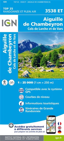 3538ET - Aiguille de Chambeyron - Cols de Larche et de Vars (5e édition)