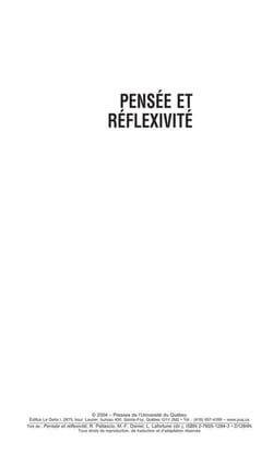 Pensée et réflexivité - théories et pratiques