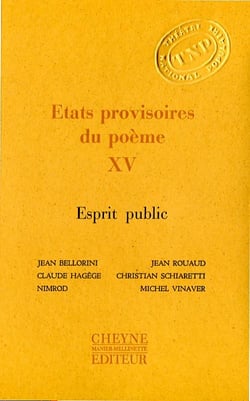 États provisoires di poème xv: esprit public