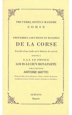 Proverbes, locutions et maximes de la Corse