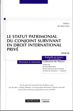 Le statut patrimonial du conjoint survivant en droit international privé