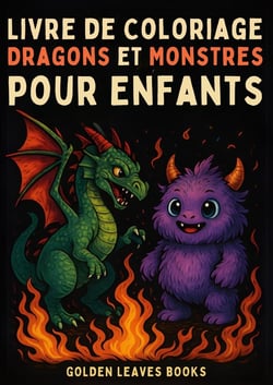 Livre de Coloriage Dragons et Monstres pour Enfants : 30 créatures fantastiques à colorier - Encourage le courage, l'imagination et la pensée créative.