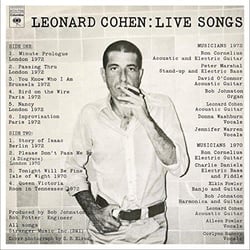 Leonard Cohen: live songs - Vinyle