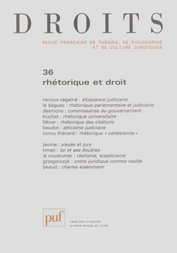 Revue Droits n.36 : rhétorique et droit