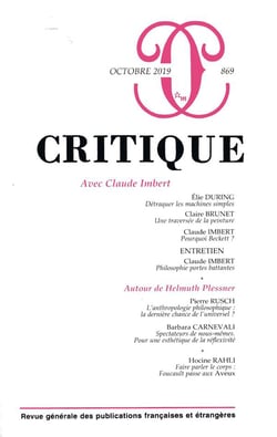 Revue Critique n.869