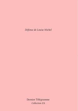 Défense de Louise Michel