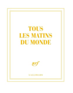 Carnet carré "Tous les matins du monde" (papeterie)