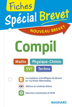 Fiches spécial brevet : compil - épreuve écrite 1 - maths, physique-chimie, SVT, techno (nouveau brevet)
