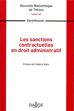 Les sanctions contractuelles en droit administratif - Volume 189