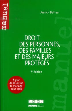 Droit des personnes, des familles et des majeurs protégés (7e édition)
