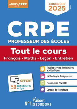 CRPE 2025 - Tout le cours (M2) : Epreuves écrites et orales - Français, Maths, Leçon, EPS et Mises en situation professionnelle