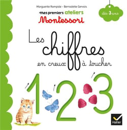 Mes premiers ateliers Montessori : les chiffres en creux à toucher