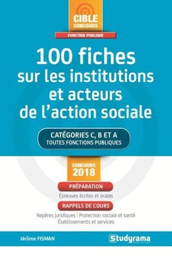 100 fiches sur les institutions et acteurs de l'action sociale - catégorie c, b et a (concours 2018)