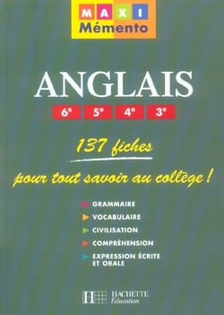 Maxi memento - anglais - 6e, 5e, 4e, 3e