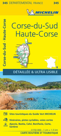 Cartes départementales n.345 : Corse-du-Sud, Haute-Corse