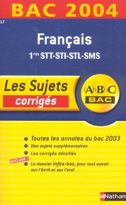 Bac 2003/2004 francais stt-sti-stl-sms corriges  n17