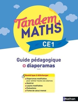 Tandem : mathématiques - CE1 - guide pédagogique + diaporamas (édition 2023)