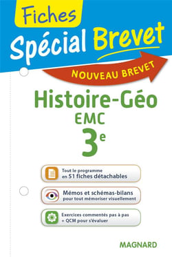 Fiches spécial brevet : histoire-géo, EMC - 3e (nouveau brevet)