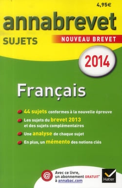 Annabrevet sujets t.1 - français (édition 2014)