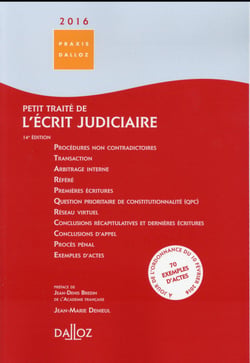 PETIT TRAITE DE L'ECRIT JUDICIAIRE 2016