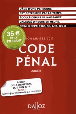 CODE PENAL 2017 (EDITION LIMITEE)