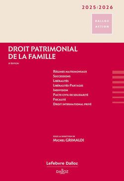 Droit patrimonial de la famille (édition 2025/2026)