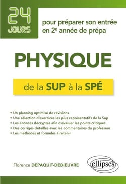 24 jours : physique - de la sup à la spé - 24 jours pour préparer son entrée en 2e année de prépa