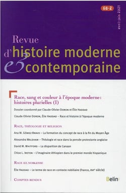 Revue d'Histoire Moderne et Contemporaine n.68 : race, sang et couleur à l'époque moderne : histoires plurielles