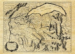Haute-savoie en 1663 50 cm x 40 cm