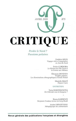 Revue Critique n.875 : Perdre le Nord ? Passions polaires