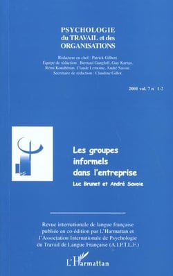 Les groupes informels dans l'entreprise (vol. 7, n  1-2) - vol07