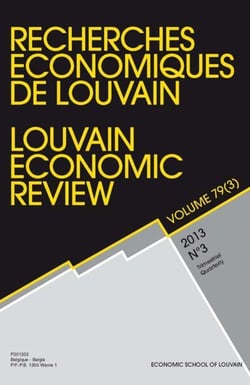 Revue recherches économiques de Louvain n.79/3