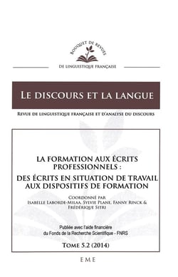 La formation aux écrits professionnels - des écrits en situation de  travail aux dispositifs de formation