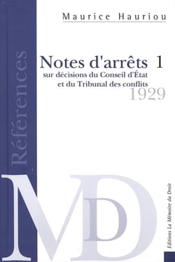 Notes d'arrêts sur décisions du conseil d'état et du tribunal des conflits t.1