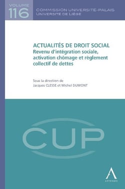Actualités de droit social - revenu d'intégration sociale, activation chômage et règlement collectif de dettes