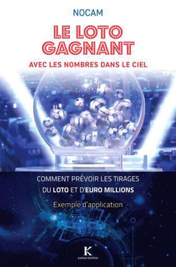 Le loto gagnant, avec les nombres dans le ciel