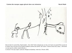 Comme des marque-pages glissés dans nos mémoires : Dessins d'enfants des camps de réfugiés de la Bande de Gaza