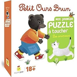 Jeu petit ours brun - mon premier puzzle à toucher les animaux