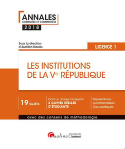 Les institutions de la ve république - licence 1
