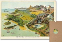 Carte géographie nostalgique : définitions géographiques illustrées