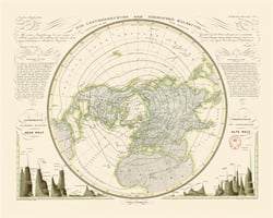 Carte lignes isothermes : géographie nostalgique